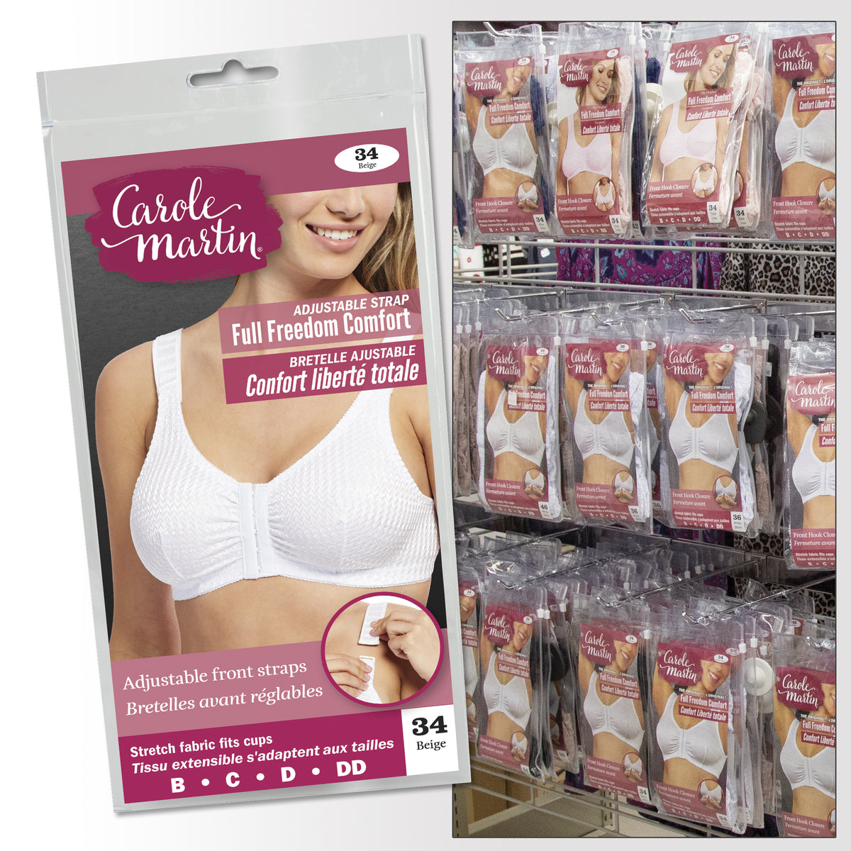 Carole Martin Front Adjustable Comfort Bra Peg Program