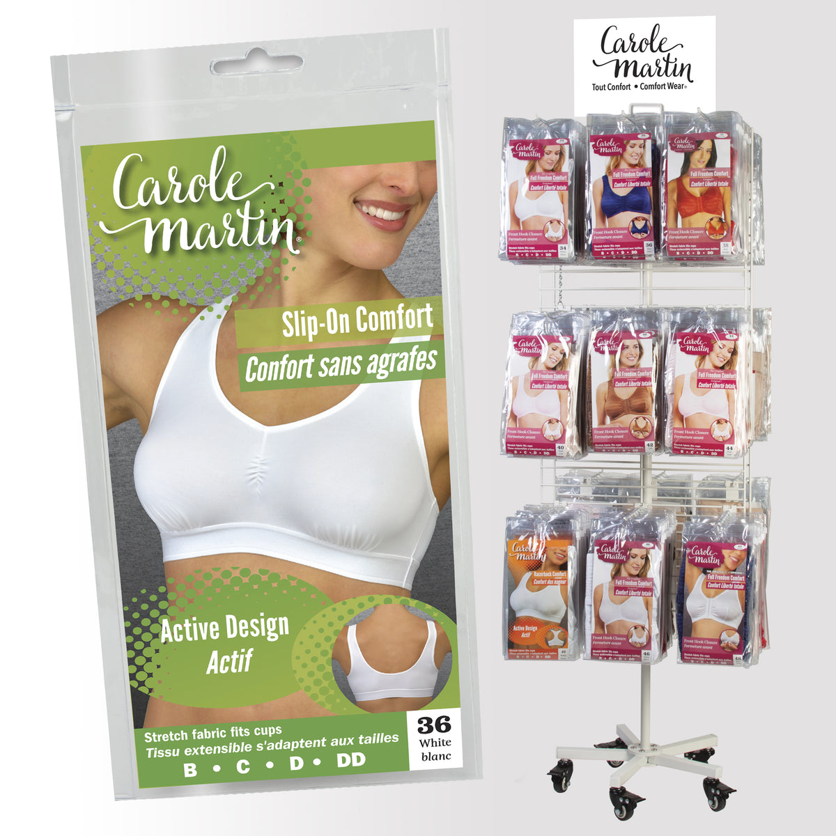 Carole Martin Slip-On Comfort Bra - Racking Program