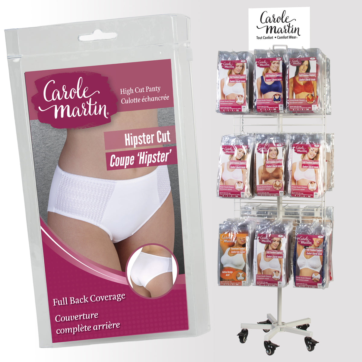 Carole Martin 8002 Hipster Style High-Cut Comfort Brief - Wholesale RACK