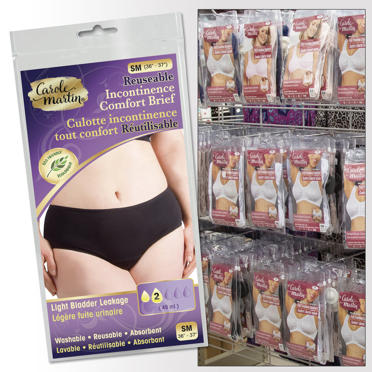 Carole Martin Reusable Incontinence Comfort Brief Wholesale PEG