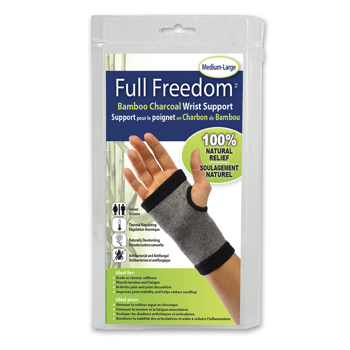 Wrist Support - Bamboo Charcoal Heat Therapy Style 0806WR