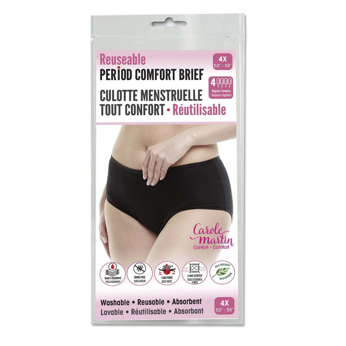 Carole Martin Reusable Leakproof Period Panty Style 8004