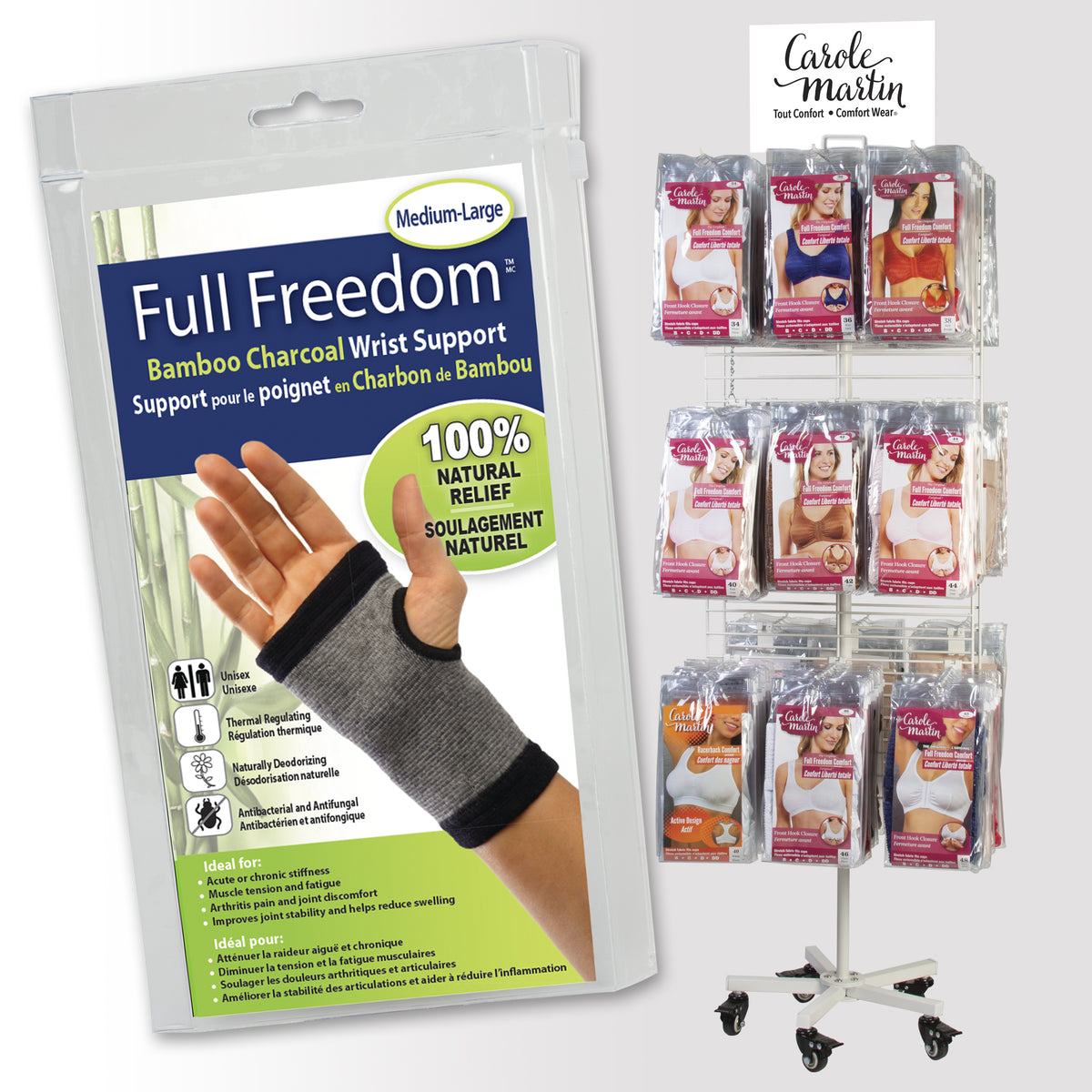 Bamboo Charcoal Knee & Wrist Supports