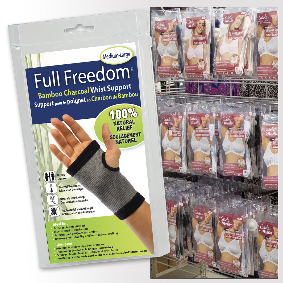 Bamboo Charcoal Knee & Wrist Supports