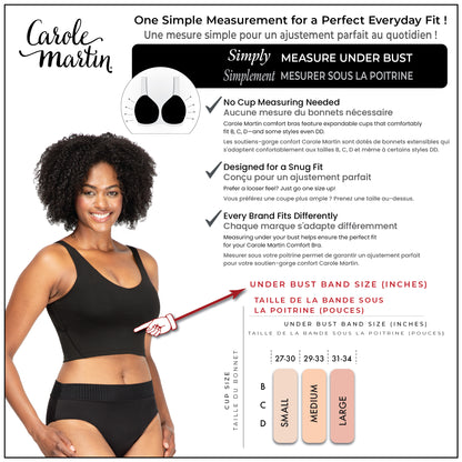 Carole Martin Comfort Wear Size Chart