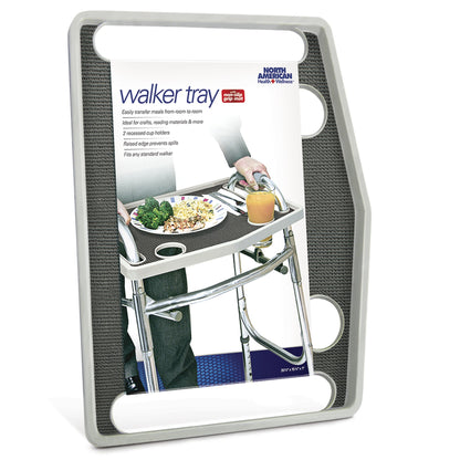 Walker Tray with Non-Slip Grip Mat