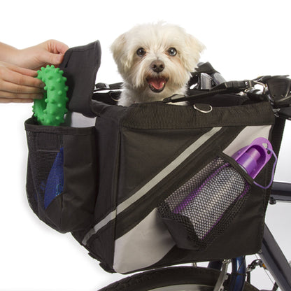 Jack and Dixie Traveler 2-in-1 Pet Bike Basket and Over the Shoulder Carrier