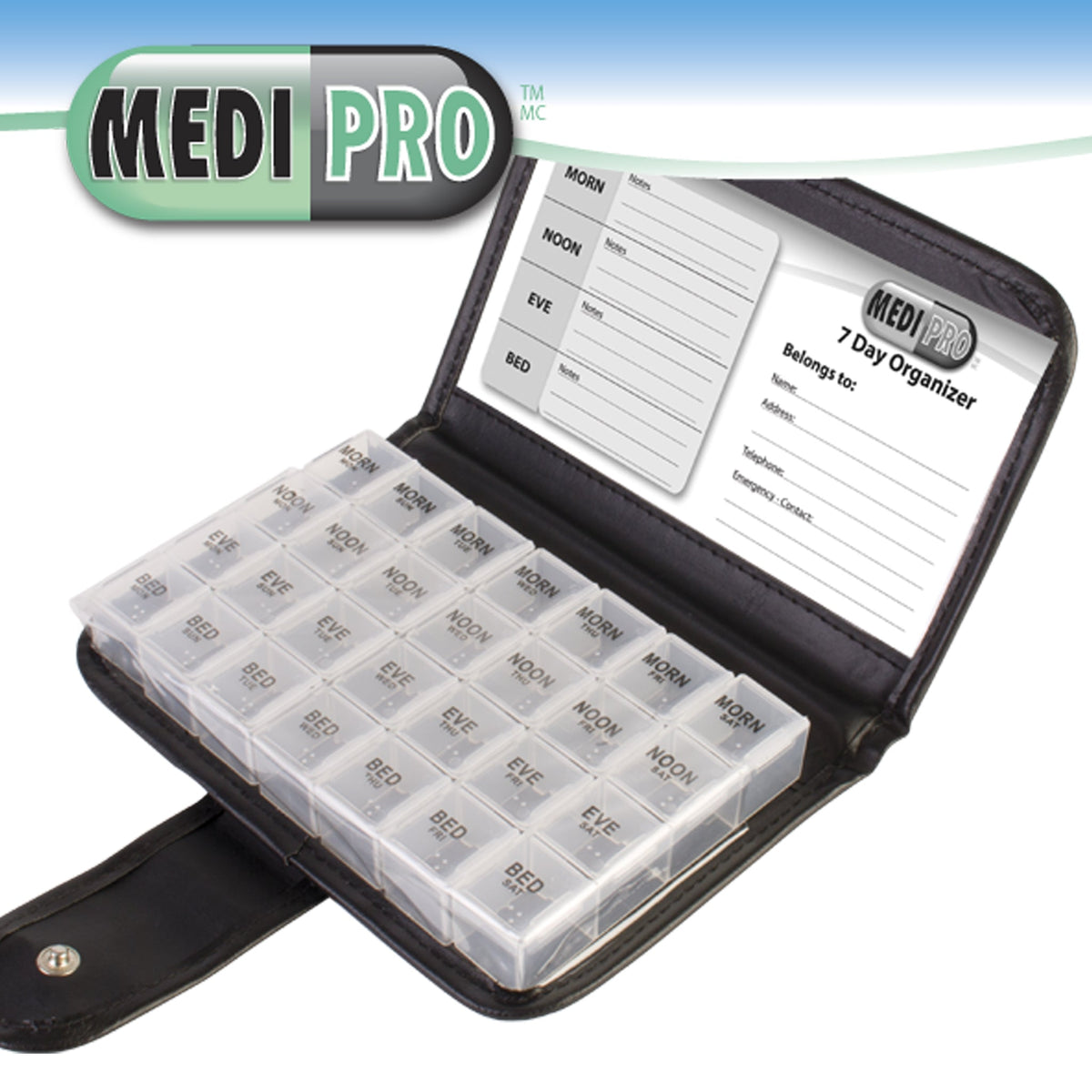 Pill Organizer - MEDI PRO 7-Day Wallet Organizer