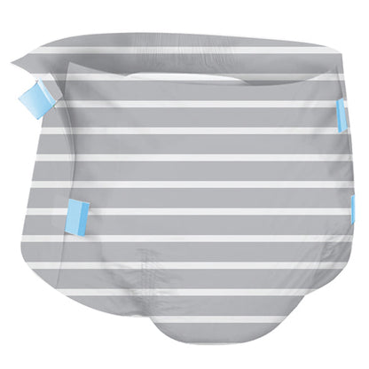 Maximum Absorbency Incontinence Adult Briefs - AM:PM Stripes