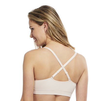 Seamless Padded Slip-On Crossover Comfort Bra