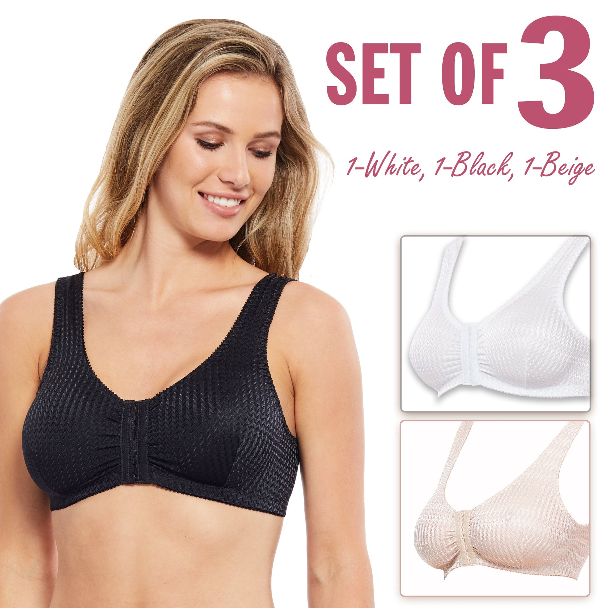 Set of 3  Full Freedom Comfort Bra