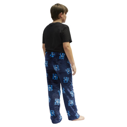 Kids Hooded Hockey Print Robe and Pajama Pant