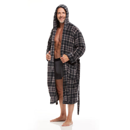 Men's Full Lenght Large Hooded Full Bath Robe