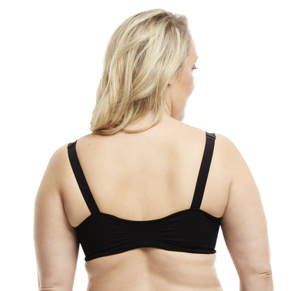 Plus Size Underwire Bra Front Closure Back Smoothing Seamless Cups