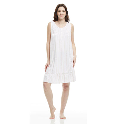 Women's Mid Calf Night Gown Sleevless