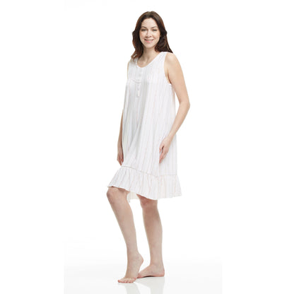 Women's Mid Calf Night Gown Sleevless