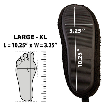 Large - XL Sherpa Scuff Slip-on Slippers Bench Brand Padded Non-skid Rubber Sole