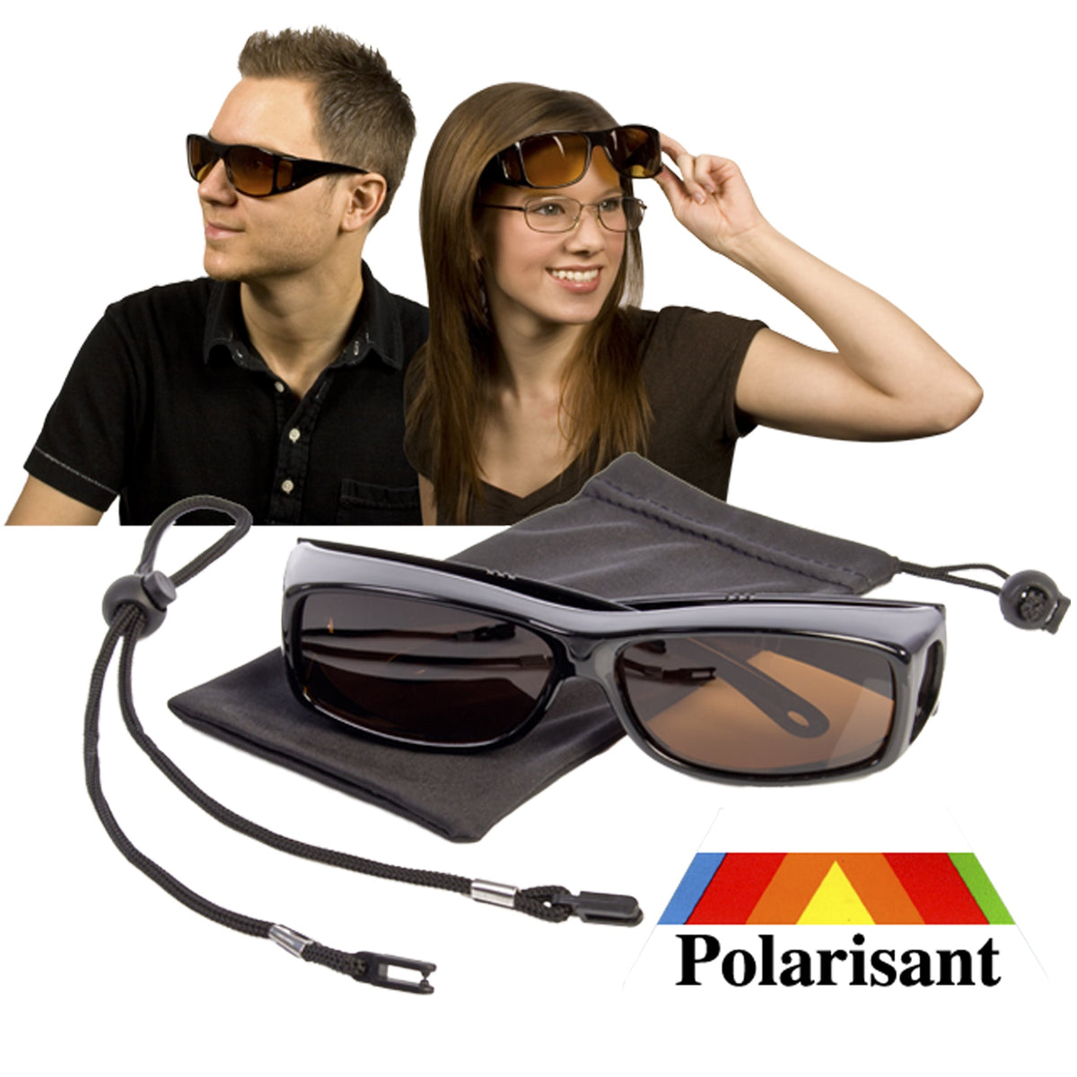 Fitover Glasses - Polarazed Sunglasses Amber Lens - ClearVision HD